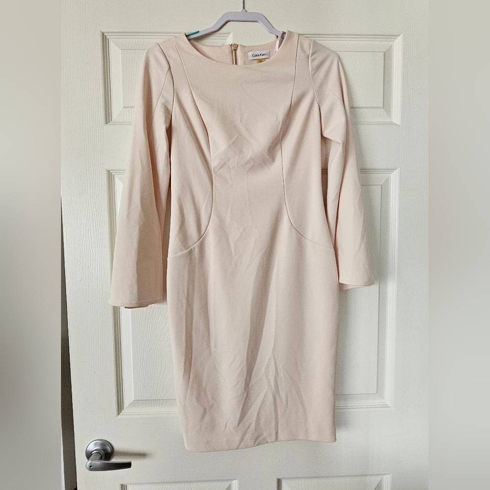 CAlvin Klein peach dress 2